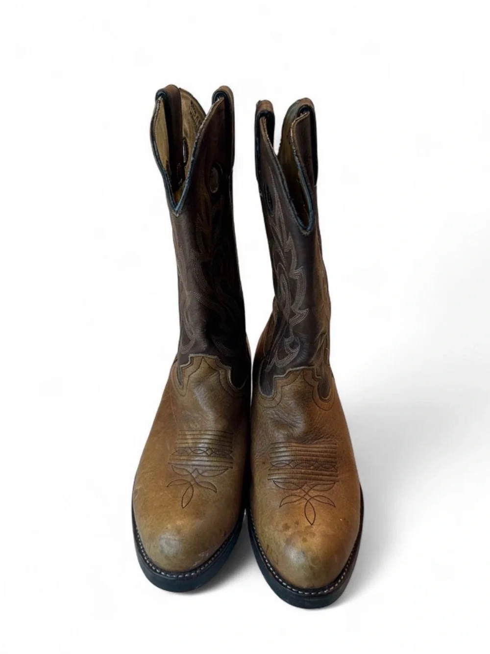 Durango Two-Tone Brown Leather Western Boots
